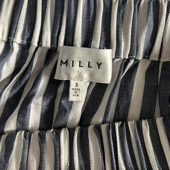Milly Striped Off-the-shoulder Cotton Shift Dress - Picture 2 of 3